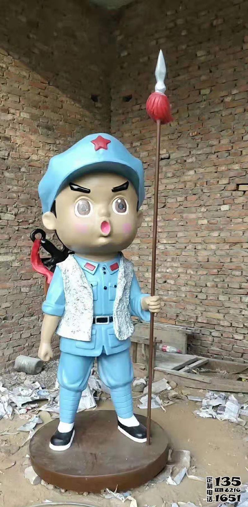 玻璃鋼彩繪廣場景區人物雕塑戶外擺件裝飾品小紅軍雕塑 玻璃鋼彩繪廣場景區人物雕塑戶外擺件裝飾品小紅軍雕塑