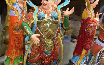 寺廟玻璃鋼菩薩樹脂彩繪二十四諸天雕塑