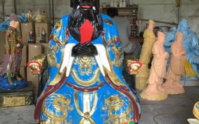 玻璃鋼彩繪大型神佛龍王雕塑