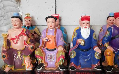 玻璃鋼彩繪寺廟供奉神佛人物景觀太歲雕塑