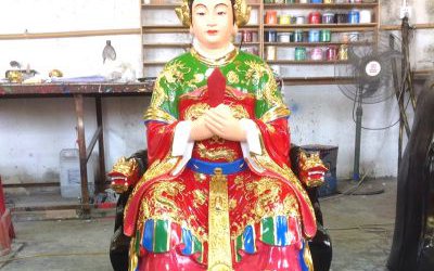 玻璃鋼彩繪寺廟供奉十二老母雕塑