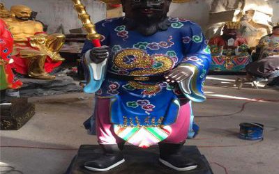 寺廟玻璃鋼彩繪人物景觀判官雕塑