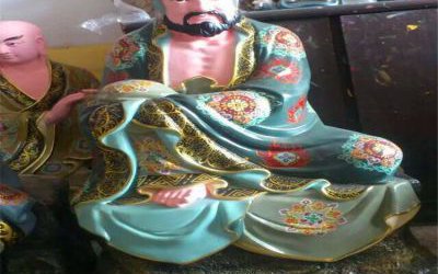 玻璃鋼彩繪寺廟景區供奉佛像十八羅漢雕塑