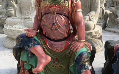 景區大型戶外景觀玻璃鋼彩繪哼哈二將雕塑