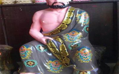 寺廟景區玻璃鋼彩繪十八羅漢雕塑