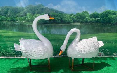 景區(qū)玻璃鋼仿真動物天鵝雕塑