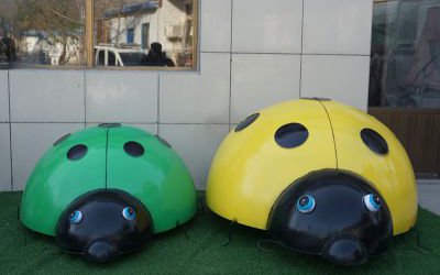 景區(qū)大型玻璃鋼仿真昆蟲(chóng)七星瓢蟲(chóng)雕塑