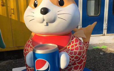 景區商場卡通創意倉鼠雕塑