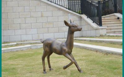 戶外園林景觀裝飾品玻璃鋼鹿雕塑