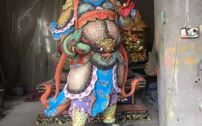 玻璃鋼彩繪戶外景區四大天王雕塑