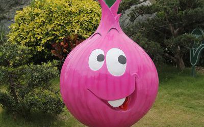 公園農場玻璃鋼卡通搞怪洋蔥雕塑
