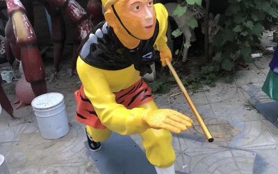 兒童游樂(lè)場(chǎng)擺放玻璃鋼卡通孫悟空神話(huà)人物雕塑