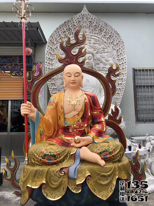 戶外大型玻璃鋼彩繪佛像地藏王雕塑 戶外大型玻璃鋼彩繪佛像地藏王雕塑