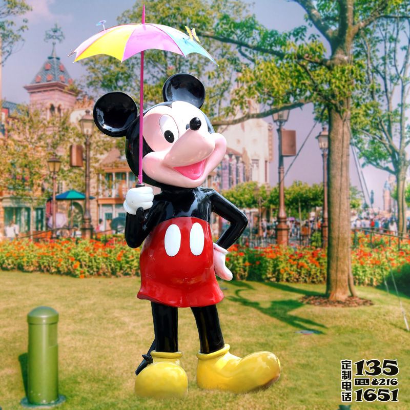 迪士尼戶外草坪玻璃鋼卡通米老鼠雕塑 迪士尼戶外草坪玻璃鋼卡通米老鼠雕塑
